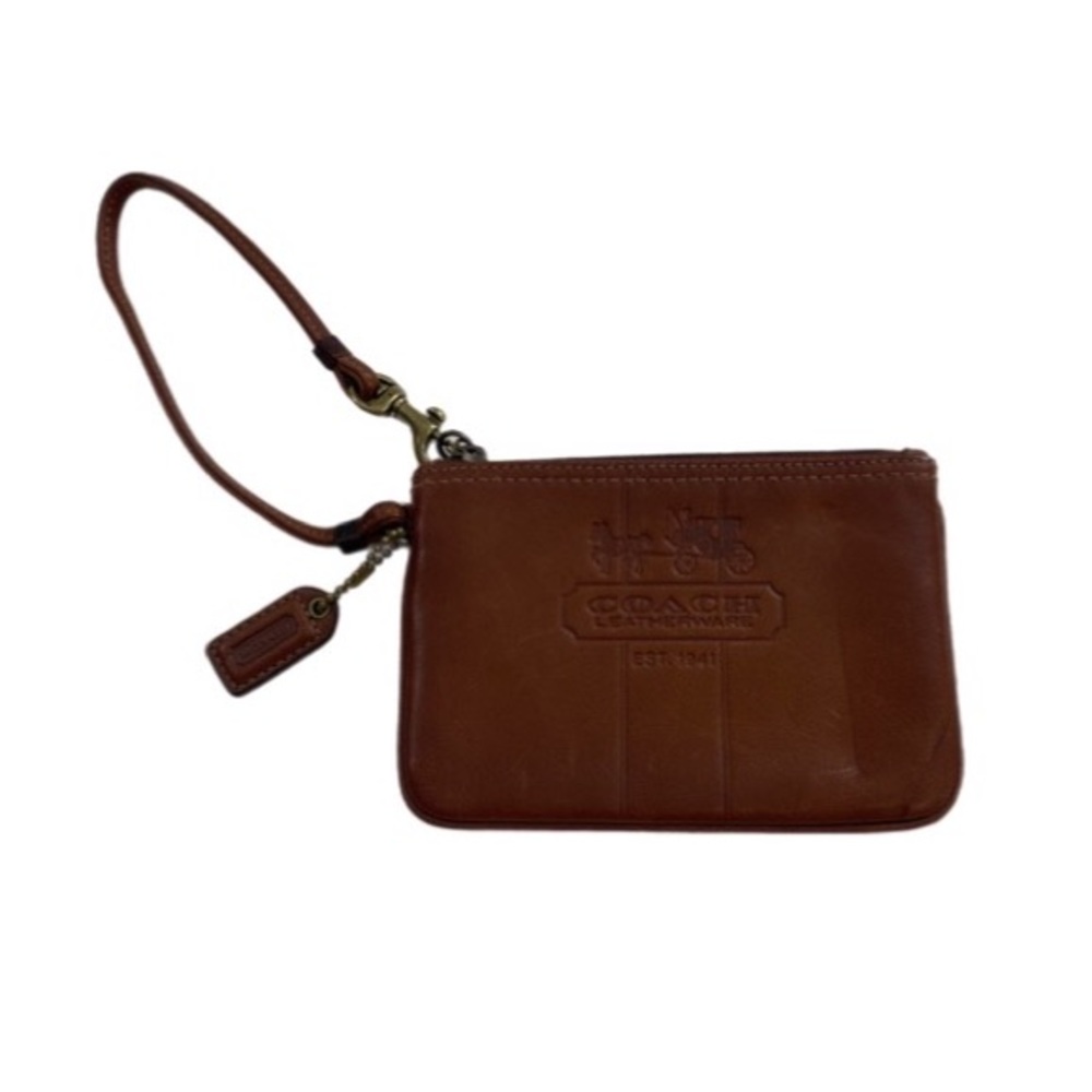 coach wristlet in brown